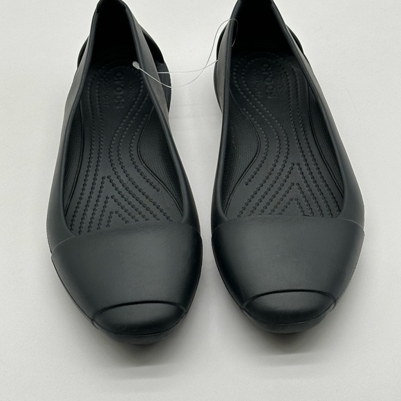 Crocs Sienna Flats Size 10 Black Comfort Cushioned Office Work Minimalist Staple - Picture 2 of 10